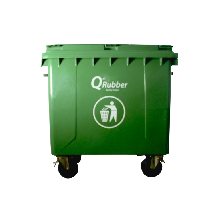 BASURERO QRUBBER 660L VERDE - 1