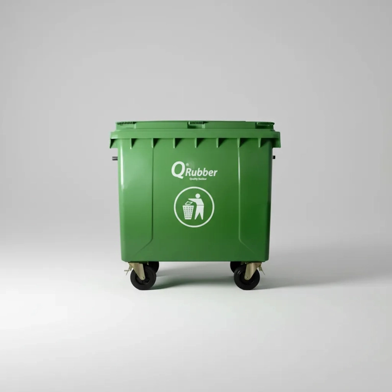 BASURERO QRUBBER 660L VERDE - 5