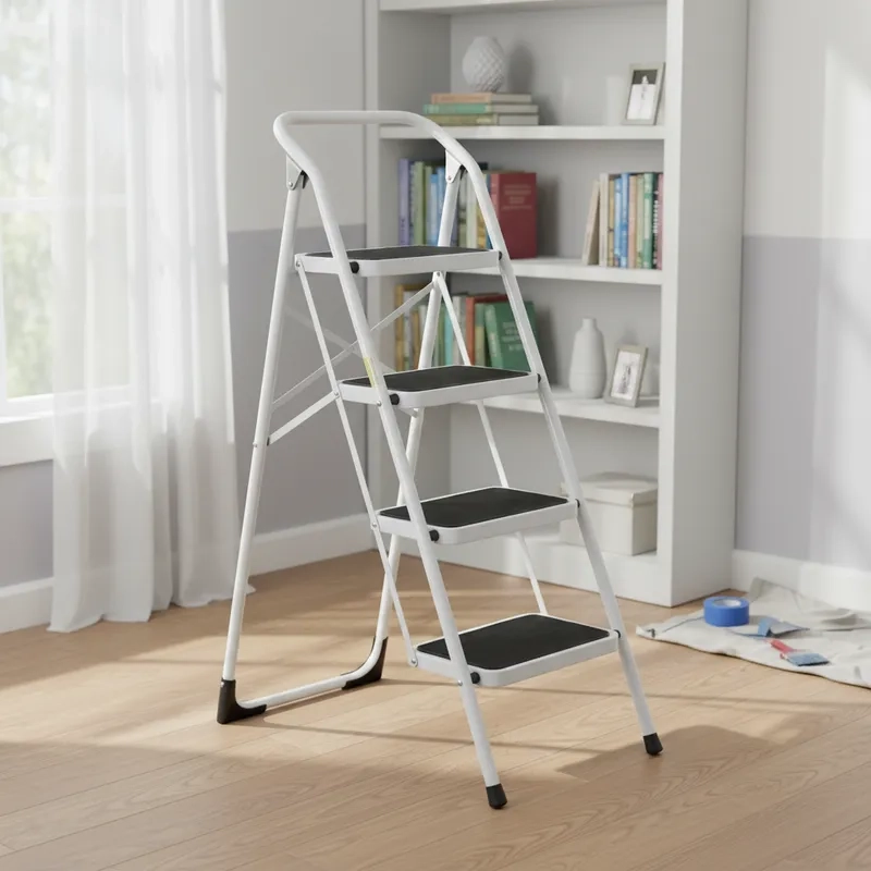 ESCALERA QRUBBER PLEGABLE DE 4 PELDAÑOS - 2