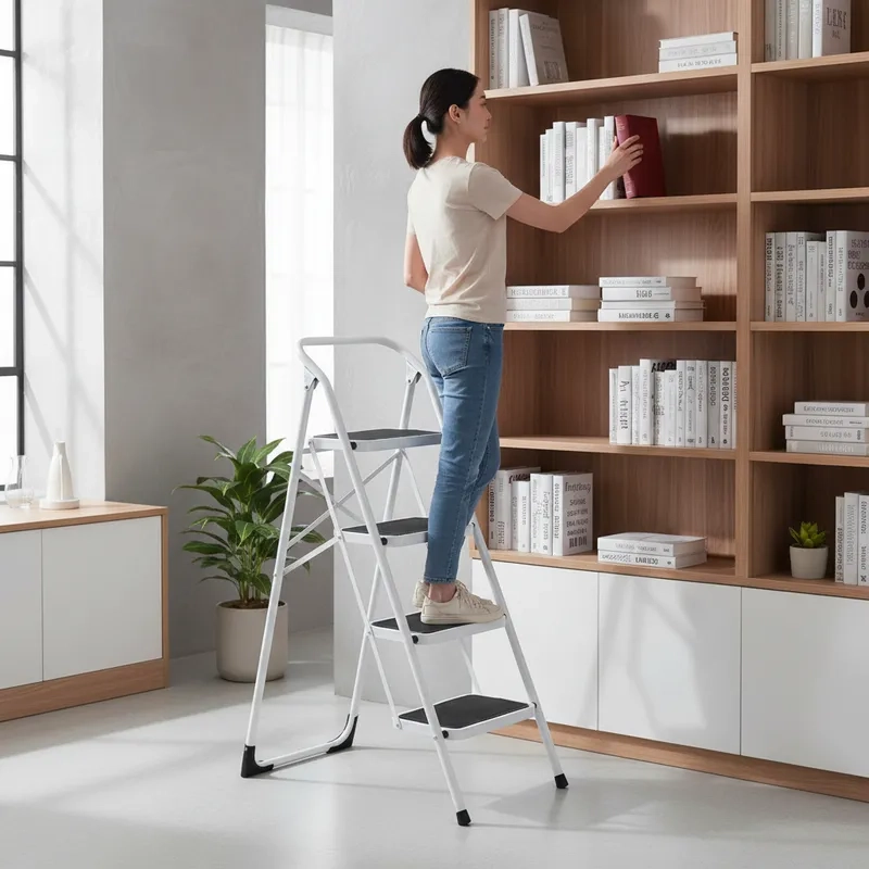 ESCALERA QRUBBER PLEGABLE DE 4 PELDAÑOS - 3