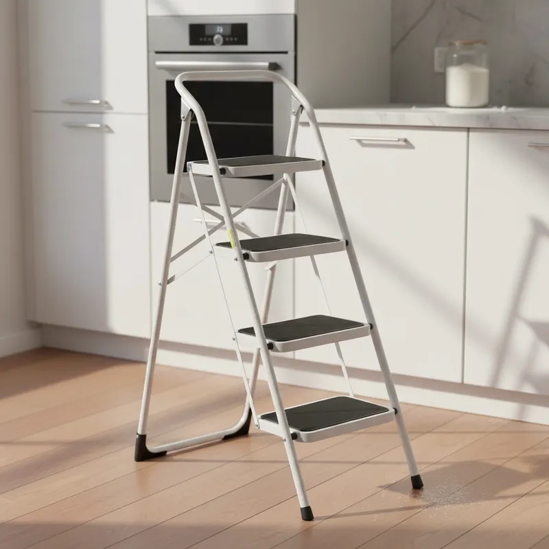 ESCALERA QRUBBER PLEGABLE DE 4 PELDAÑOS - 4