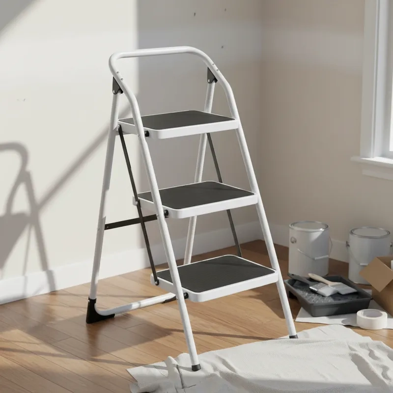ESCALERA QRUBBER PLEGABLE DE 3 PELDAÑOS - 2