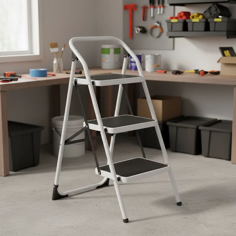 ESCALERA QRUBBER PLEGABLE DE 3 PELDAÑOS - 6