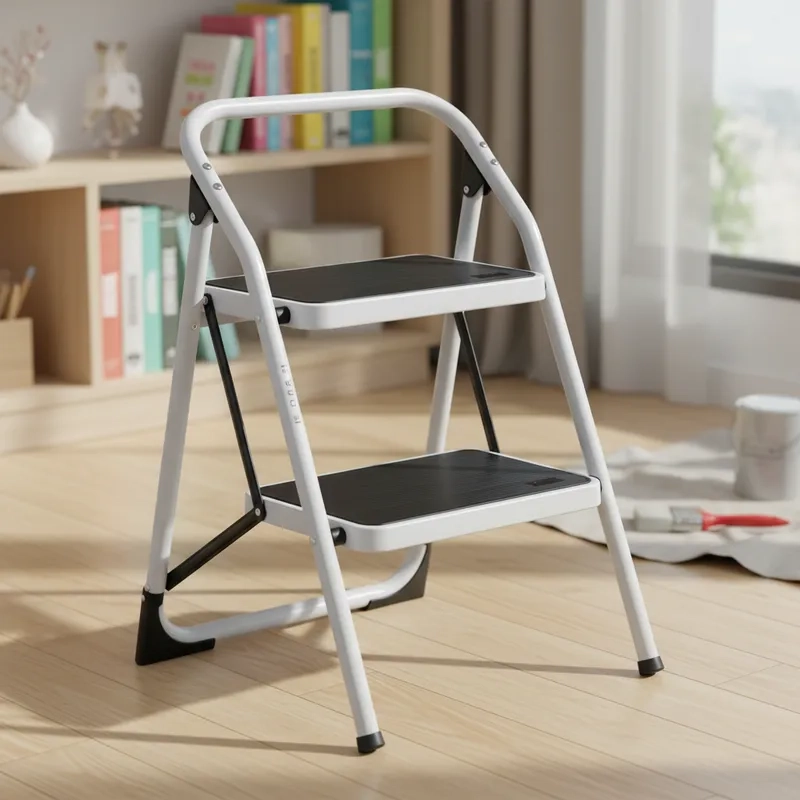 ESCALERA QRUBBER PLEGABLE DE 2 PELDAÑOS - 4