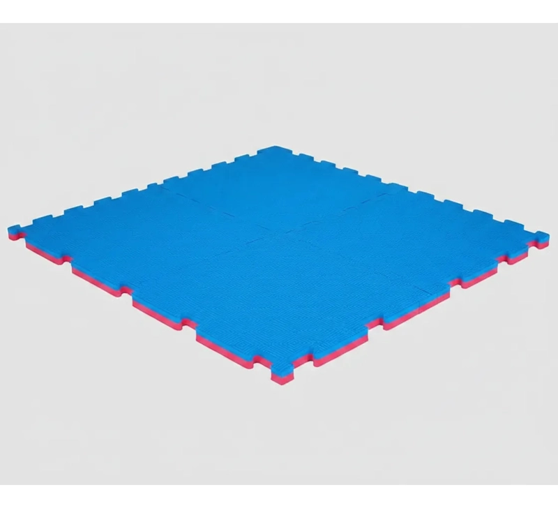 PLANCHA QRUBBER TATAMI 1 MT X 1 MT X 5 CM ROJO/AZUL 2 - 5