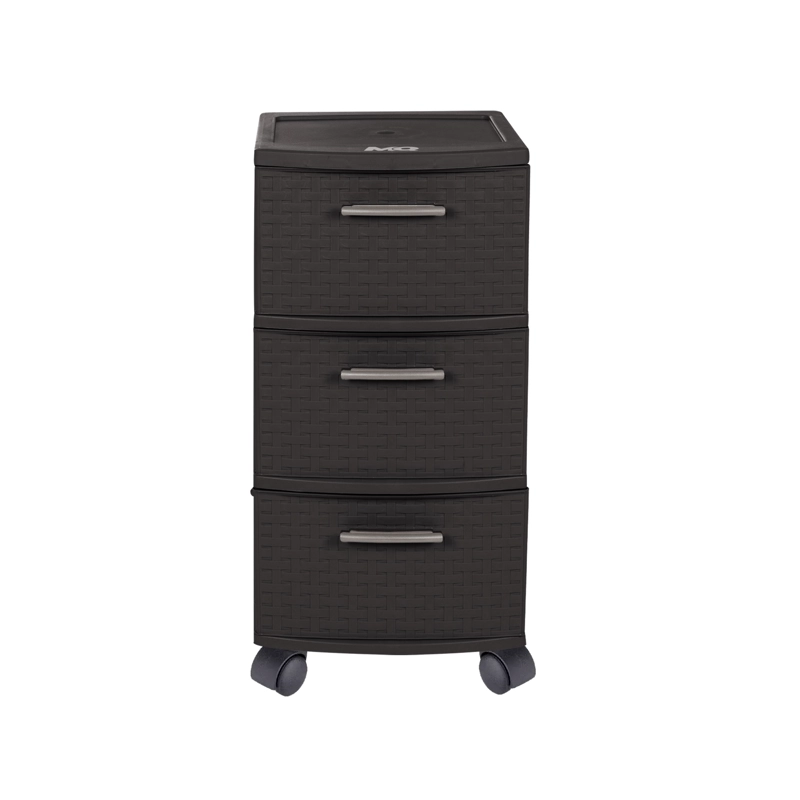 CAJONERO 3 NIVELES INFINITY RATTAN MARRON MQ QRUBBER - 2