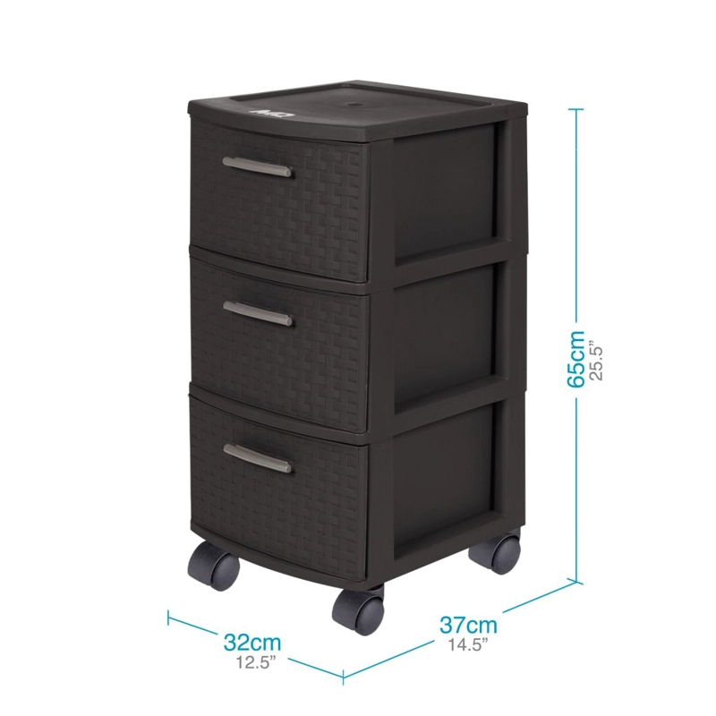 CAJONERO 3 NIVELES INFINITY RATTAN MARRON MQ QRUBBER - 4