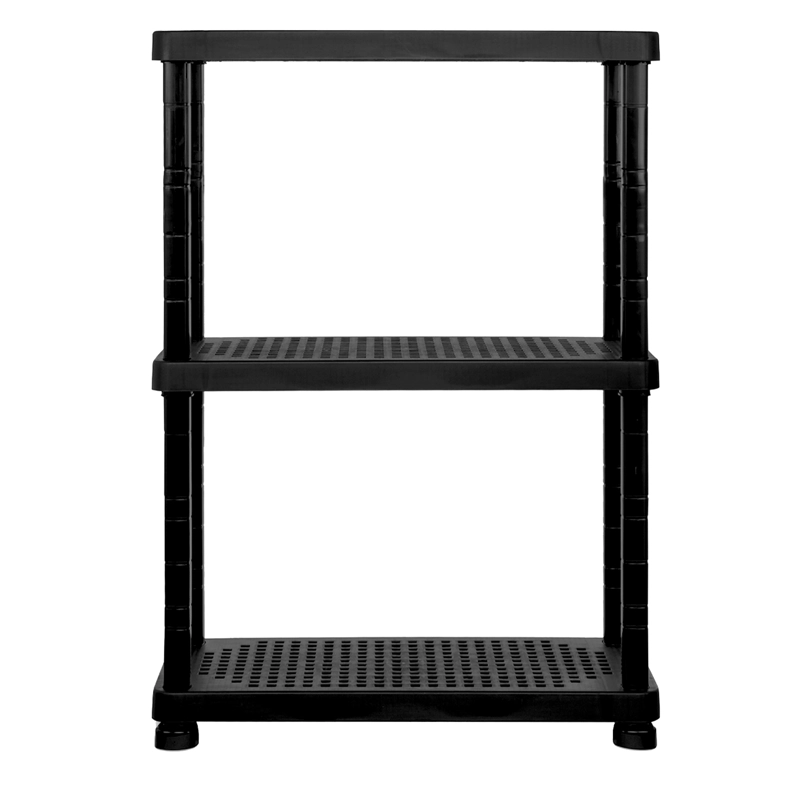 ESTANTERÍA MODULAR QRUBBER 3 NIVELES SUPERFORTE MQ NEGRO - 1