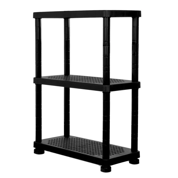 ESTANTERÍA MODULAR QRUBBER 3 NIVELES SUPERFORTE MQ NEGRO - 2