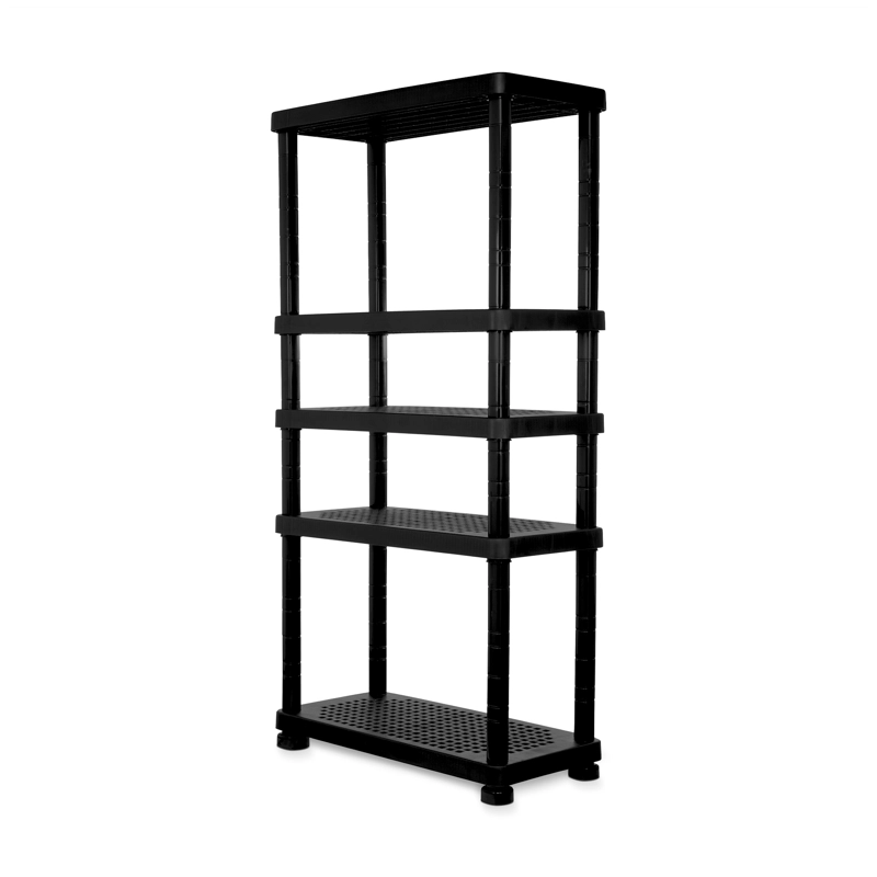 ESTANTERÍA MODULAR QRUBBER 5 NIVELES SUPERFORTE MQ NEGRO - 1