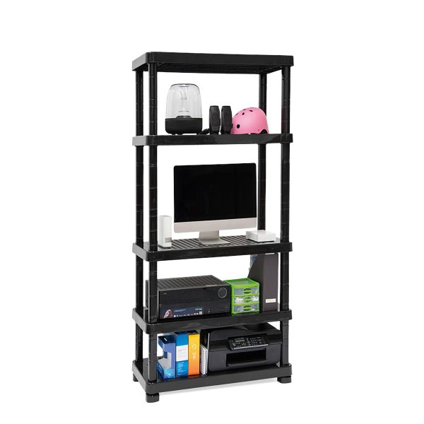 ESTANTERÍA MODULAR QRUBBER 5 NIVELES SUPERFORTE MQ NEGRO - 5