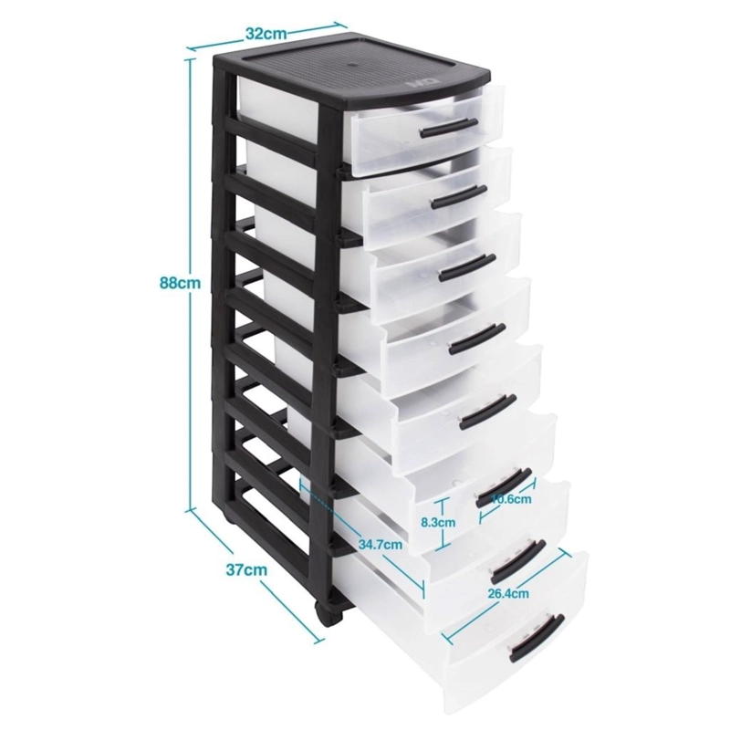 CAJONERO 8 NIVELES ECLYPSE NEGRO MQ QRUBBER - 5