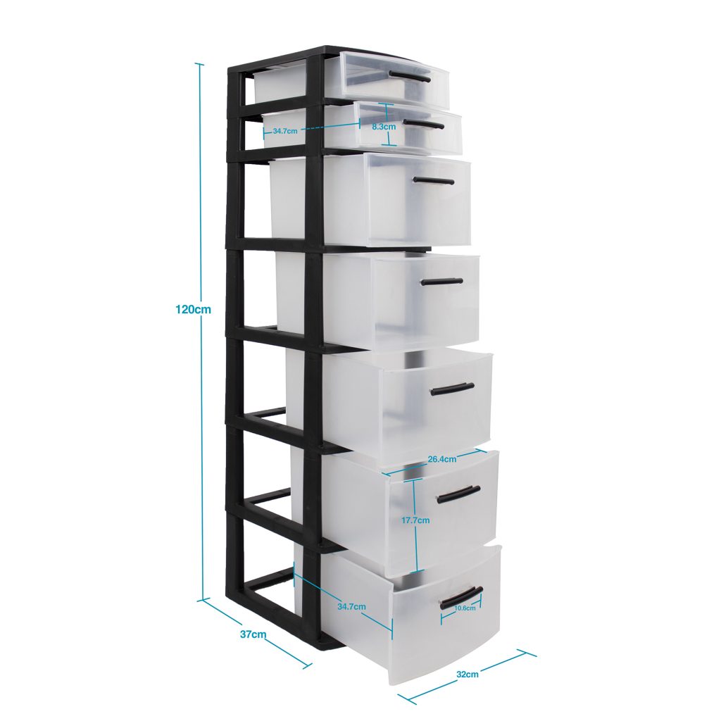 CAJONERO QRUBBER 7 NIVELES ECLYPSE MQ NEGRO - 6