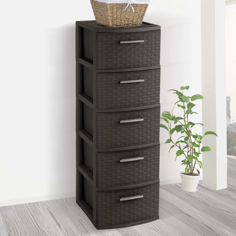 CAJONERO QRUBBER 5 NIVELES INFINITY RATTÁN MARRÓN MQ - 5