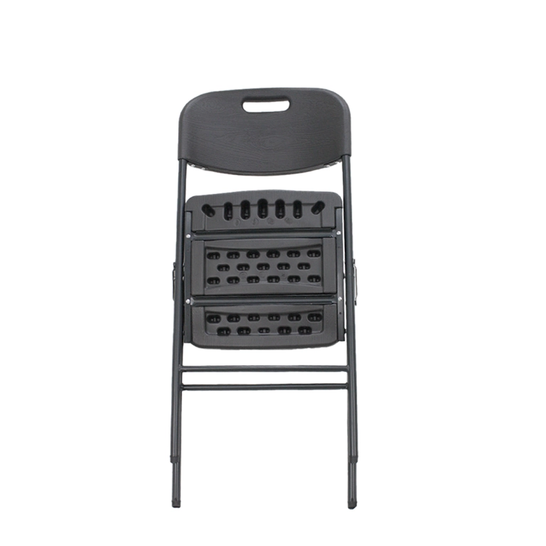 SILLA PLEGABLE DISEÑO MADERA 45X50X86CM GRIS OSCURO QRUBBER - 4