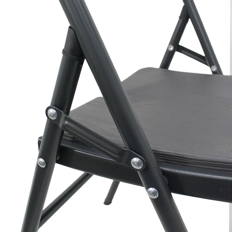 SILLA PLEGABLE DISEÑO MADERA 45X50X86CM GRIS OSCURO QRUBBER - 5