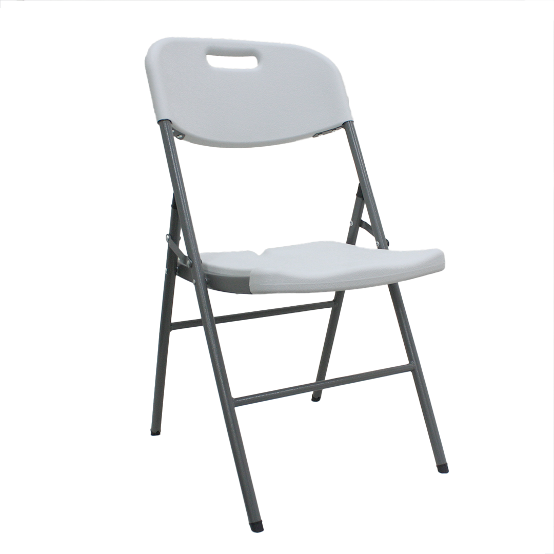 SILLA PLEGABLE QRUBBER BLANCO DISEÑO LISO 47X50X84CM - 1