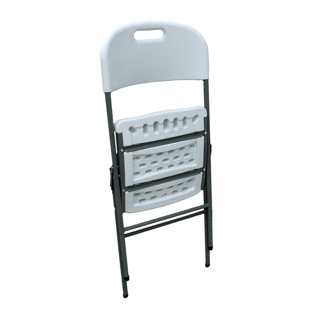 SILLA PLEGABLE QRUBBER BLANCO DISEÑO LISO 47X50X84CM - 2