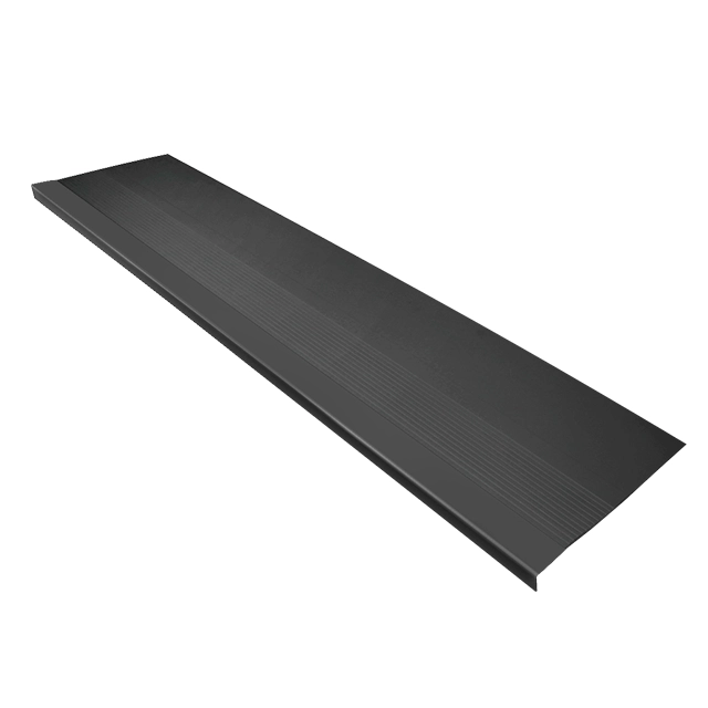 GRADA QRUBBER PVC ESTRIADA NEGRO 3 MM X 120 CM X 30 CM 1.6 KG - 1