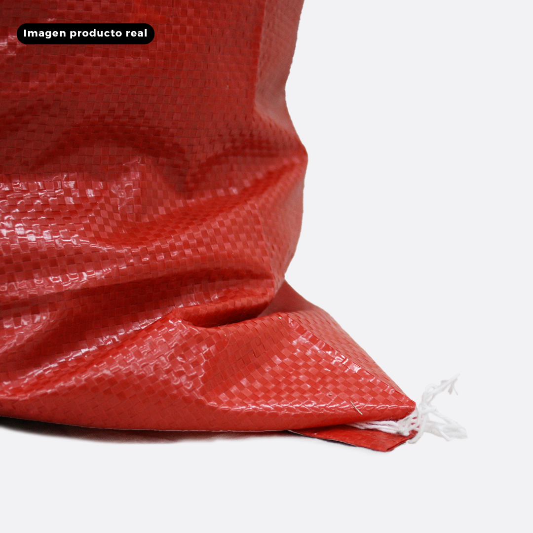 SACO QRUBBER TIPO PAPERO ROJO 50 KG X 100 UNIDADES 60X90 CM - 3