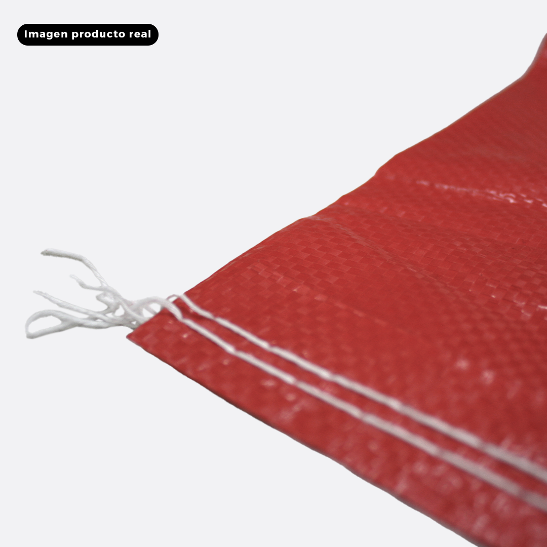 SACO QRUBBER TIPO PAPERO ROJO 50 KG X 100 UNIDADES 60X90 CM - 4