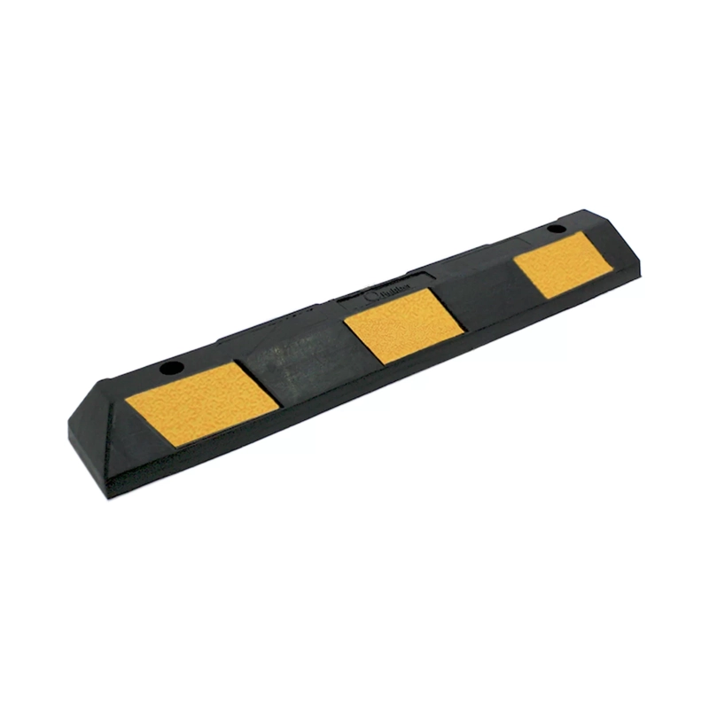 TOPE QRUBBER ESTACIONAMIENTO 90X15X10 CM NEGRO AMARILLO - 1