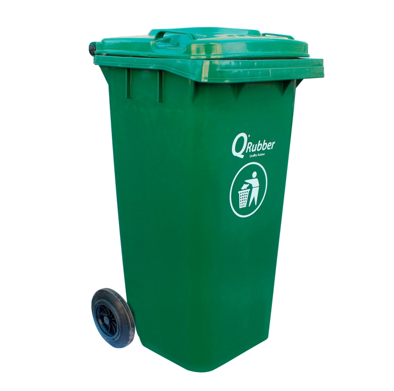 BASURERO CONTENEDOR QRUBBER BASURA 240L VERDE - 2