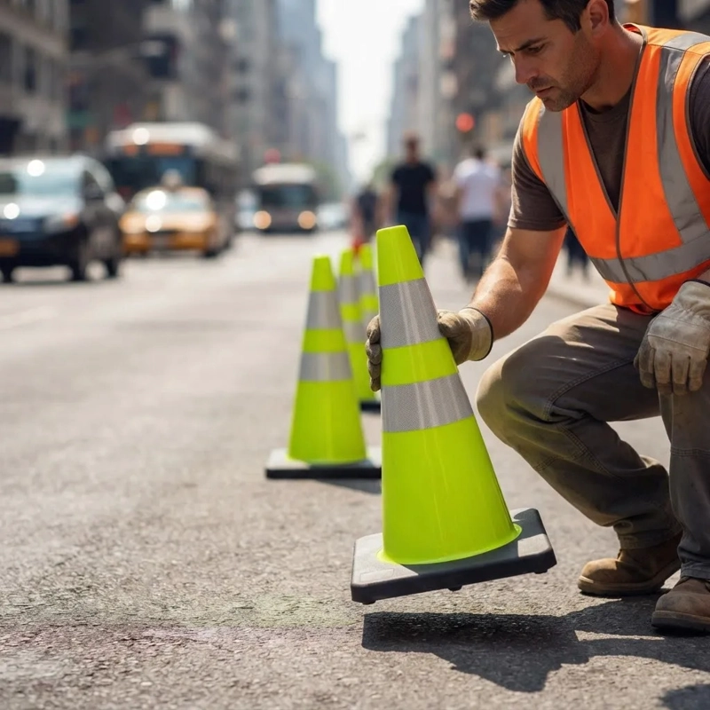 CONO QRUBBER VIAL FLÚOR 70 CM - 3