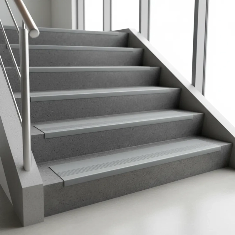 GRADA PVC ESTRIADA GRIS 300CM X 30CM QRUBBER - 2