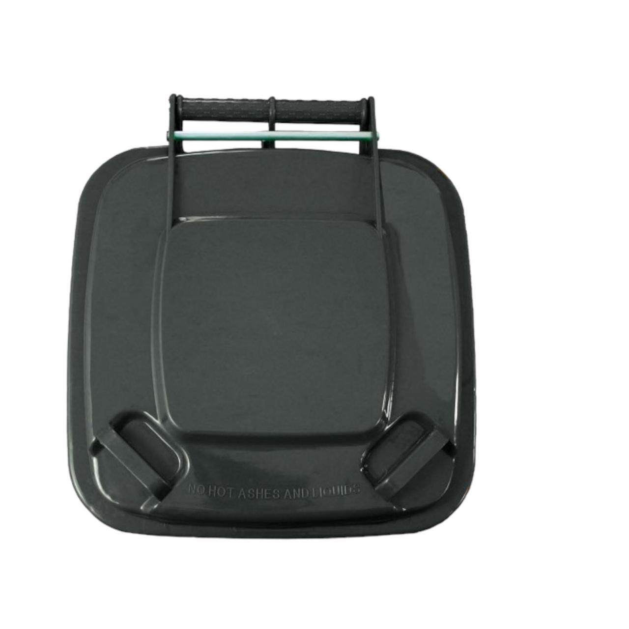 BASURERO CONTENEDOR BASURA 360 LTS GRIS CON PEDAL QRUBBER - 2