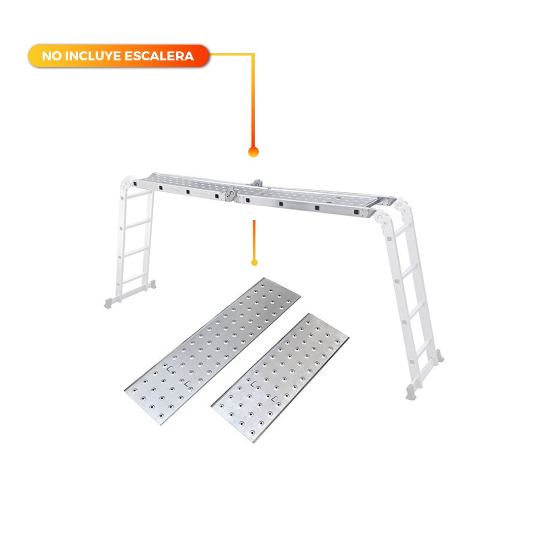 PLATAFORMA PARA ESCALERA ALUMINIO MULTIUSO 3,5 MTS QRUBBER - 3