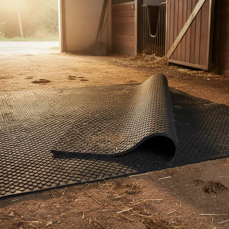 PISO QRUBBER ANTIFATIGA HEXAGONAL USO ESTABLO 122 X 183 CM - 4