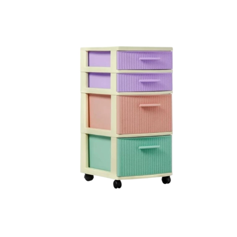 CAJONERO 4 NIVELES CANDY MULTICOLOR TIPO RATTAN MQ QRUBBER - 1