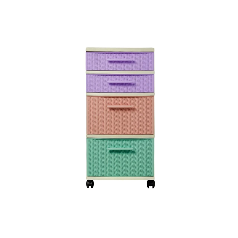 CAJONERO 4 NIVELES CANDY MULTICOLOR TIPO RATTAN MQ QRUBBER - 2