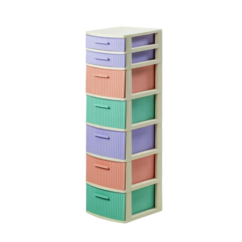 CAJONERO 7 NIVELES CANDY MULTICOLOR TIPO RATTAN MQ QRUBBER - 5