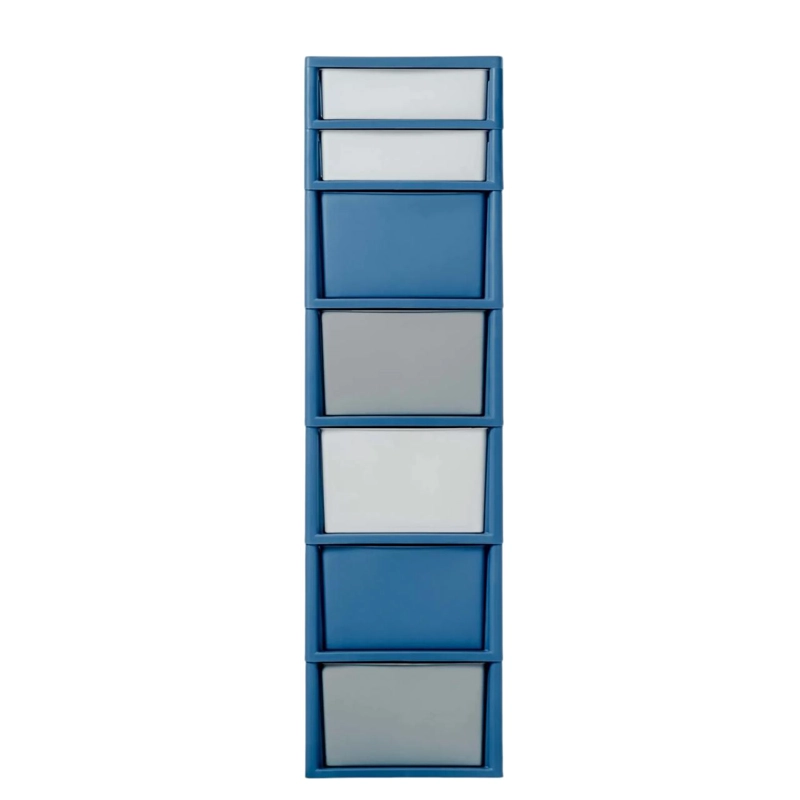 CAJONERO 7 NIVELES SPACE AZUL BLANCO TIPO RATTAN MQ QRUBBER - 4