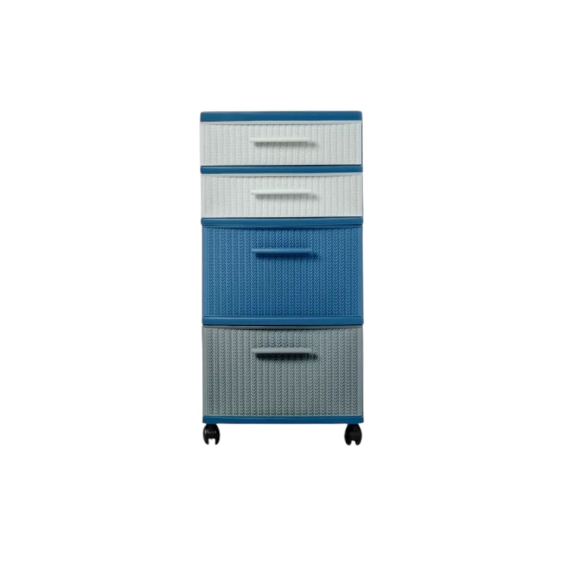 CAJONERO 4 NIVELES SPACE AZUL TIPO RATTAN MQ QRUBBER - 2