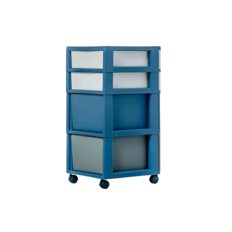 CAJONERO 4 NIVELES SPACE AZUL TIPO RATTAN MQ QRUBBER - 4
