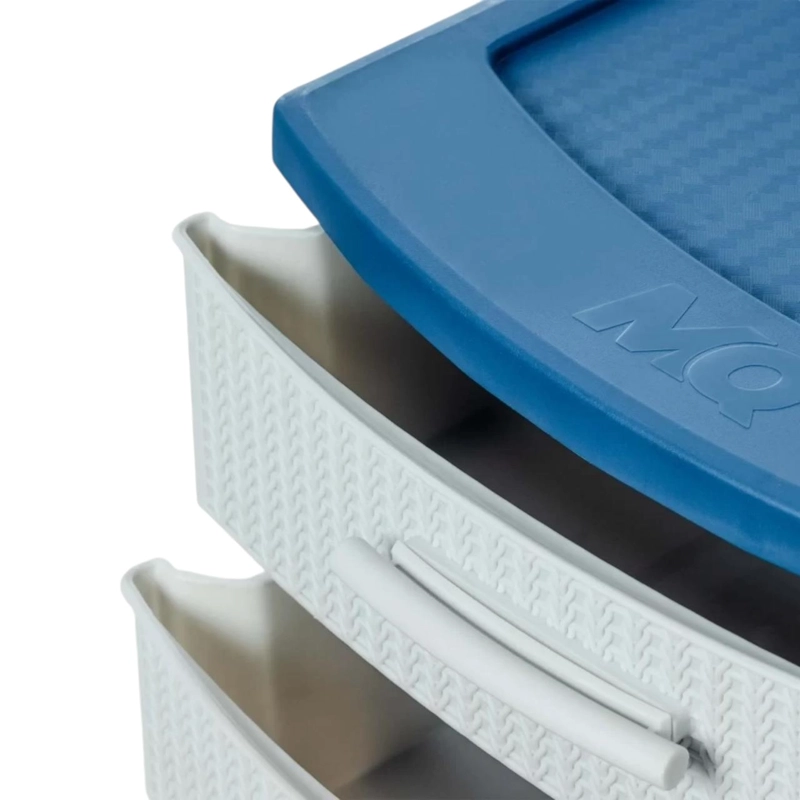 CAJONERO 4 NIVELES SPACE AZUL TIPO RATTAN MQ QRUBBER - 5