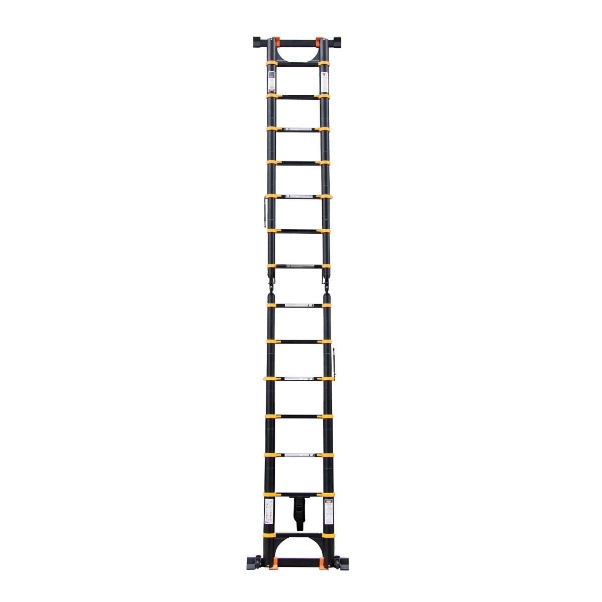 ESCALERA QRUBBER ALUMINIO TELESCÓPICA MULTIUSO RETRÁCTIL 4,4 - 3