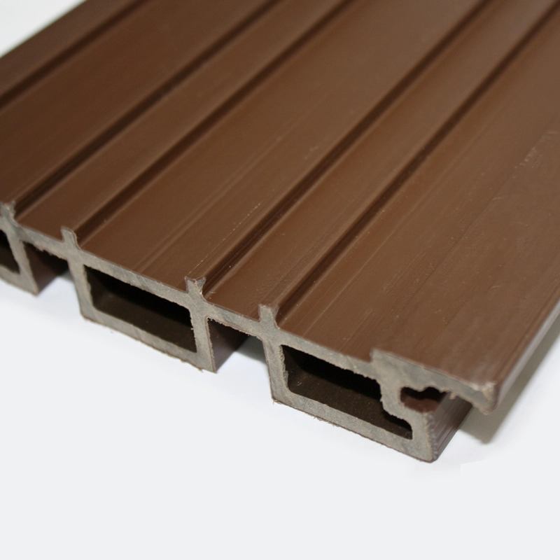 REVESTIMIENTO PARED QRUBBER WALL PANEL TABLA WPC 16.9 CM CAFÉ OSCURO - 3