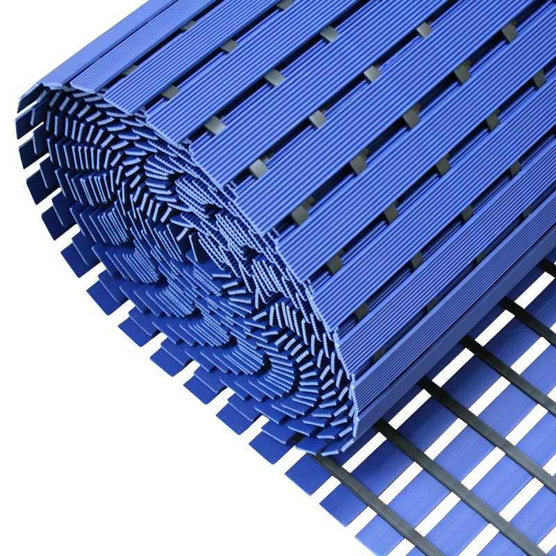 MAT QRUBBER PISO SPA Y ZONAS HÚMEDAS 91 CM X 13 M AZUL - 1
