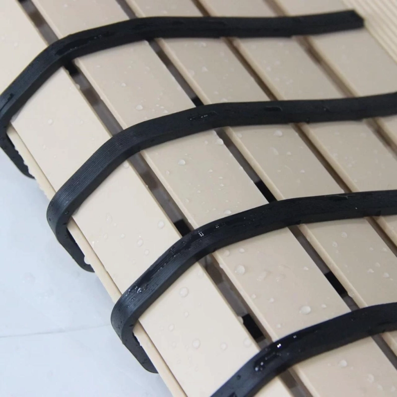 MAT QRUBBER PISO PVC SPA Y ZONAS HÚMEDAS 61CM X 13 MTS NEGRO - 4