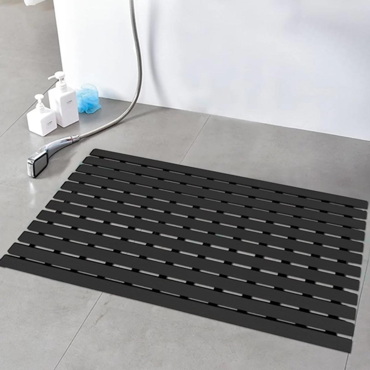 MAT QRUBBER PISO PVC SPA Y ZONAS HÚMEDAS 91CM X 13 MTS NEGRO - 7