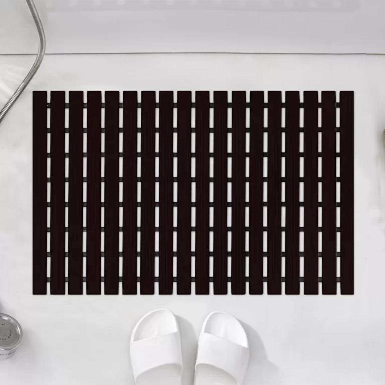 MAT QRUBBER PISO PVC SPA Y ZONAS HÚMEDAS 91CM X 13 MTS NEGRO - 8