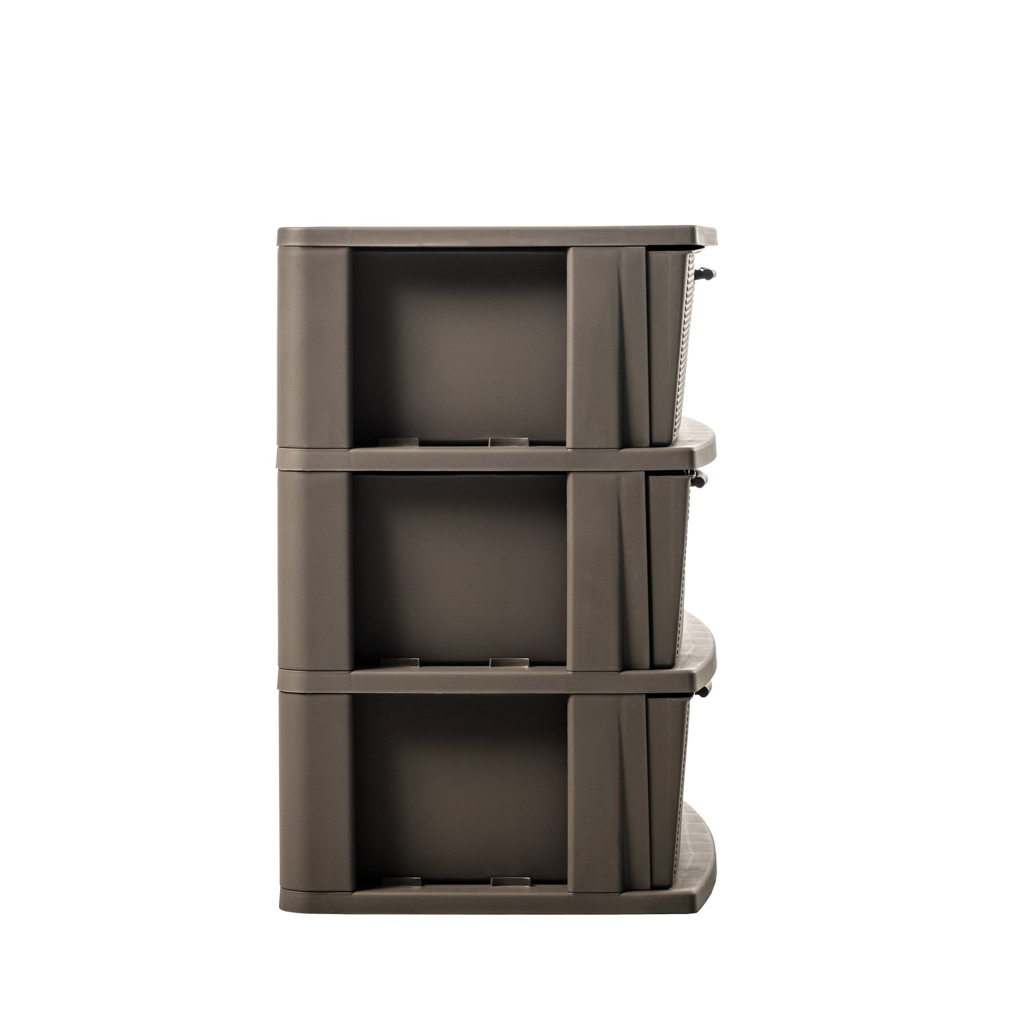 CÓMODA QRUBBER CAJONERA CROCHET 3 NIVELES MOCCA MQ - 5