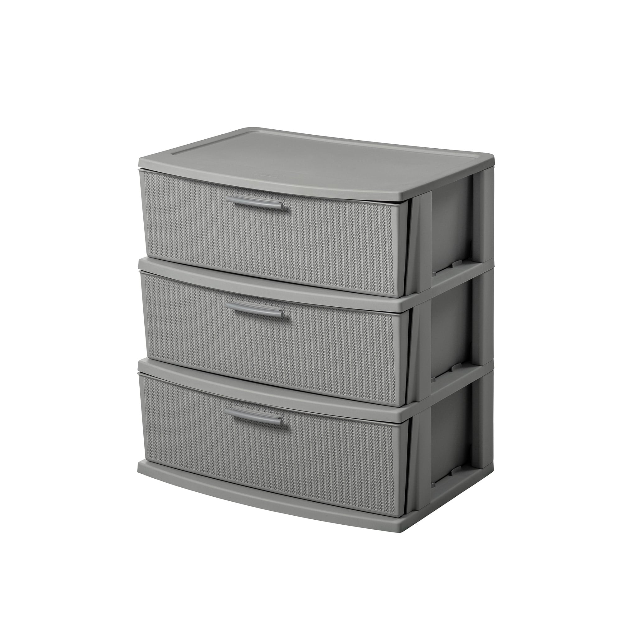 CÓMODA QRUBBER CAJONERA CROCHET 3 NIVELES MQ GRIS - 1