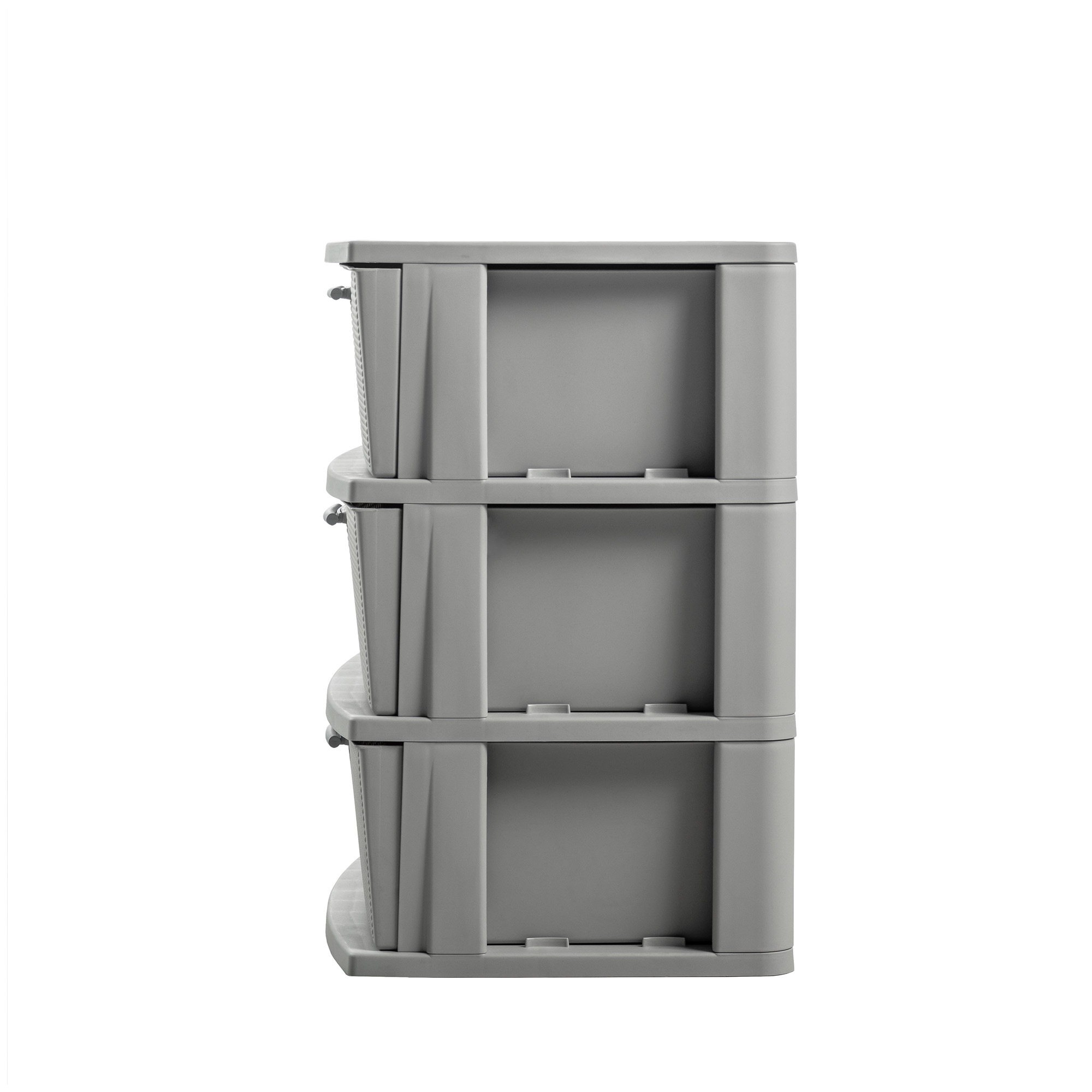 CÓMODA QRUBBER CAJONERA CROCHET 3 NIVELES MQ GRIS - 6