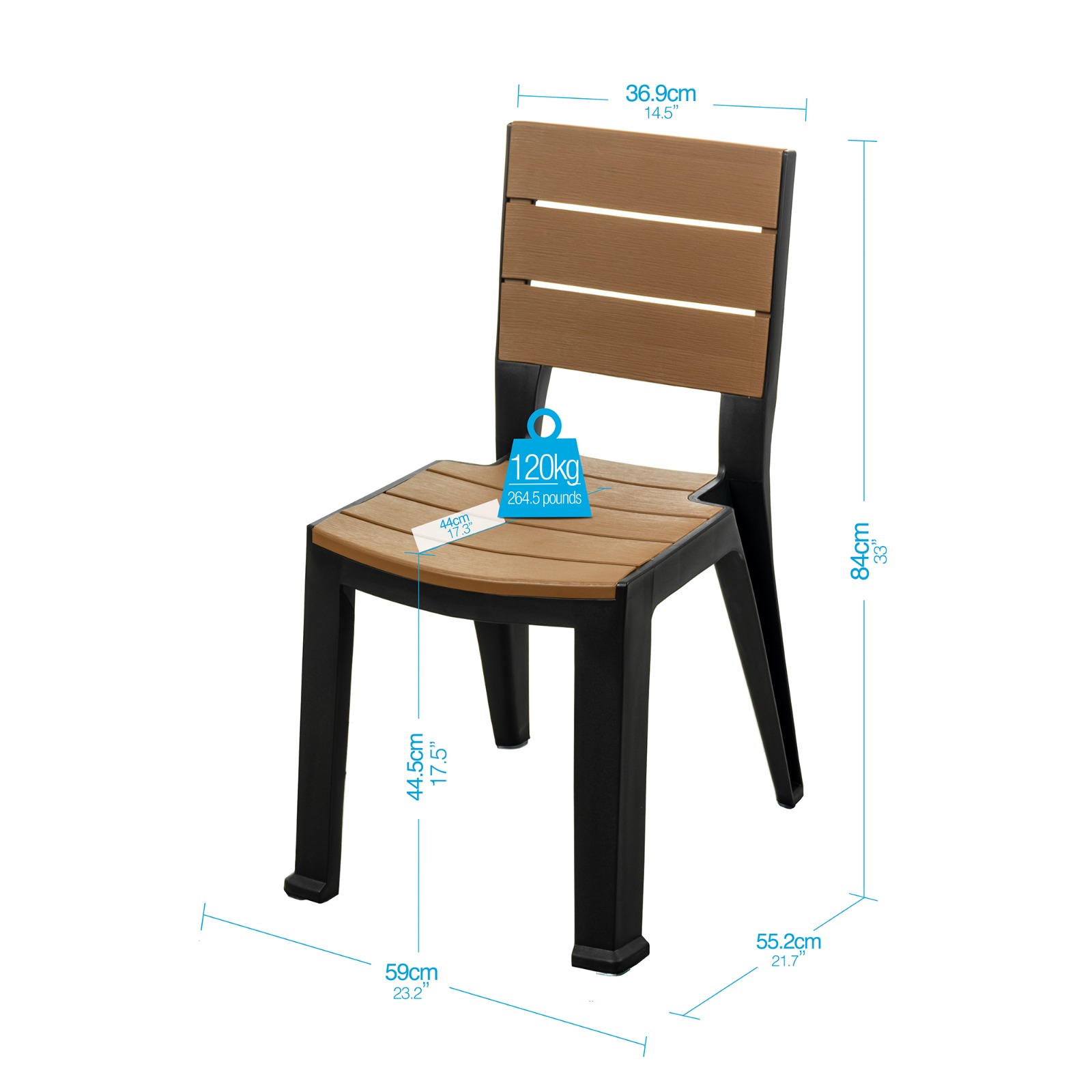 SILLA QRUBBER CAFE EXTERIOR/INTERIOR MADEIRA MQ - 2