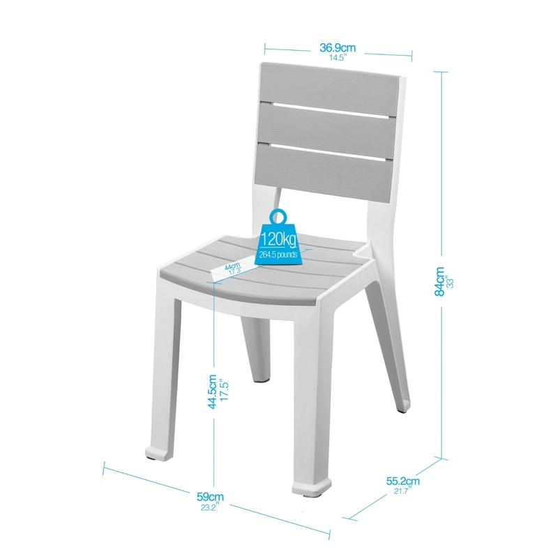 SILLA QRUBBER PLATEADO EXTERIOR/INTERIOR MADEIRA MQ - 2